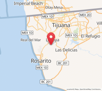 Map of Los Alcatraces, Baja California