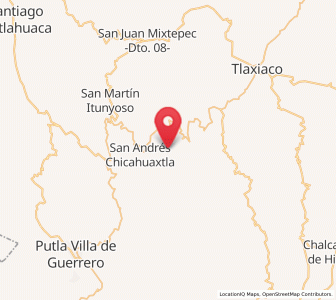Map of Los Ángeles, Oaxaca