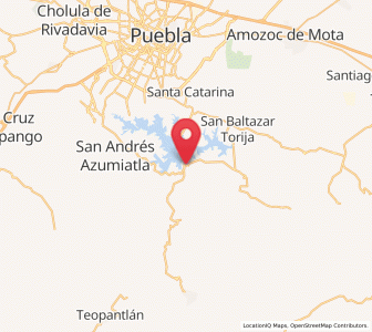Map of Los Ángeles Tetela, Puebla