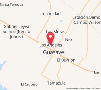 Map of Los Angeles, Sinaloa