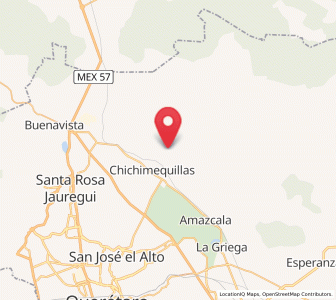 Map of Los Baños, Querétaro