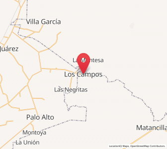Map of Los Campos, Jalisco