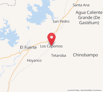 Map of Los Capomos, Sinaloa