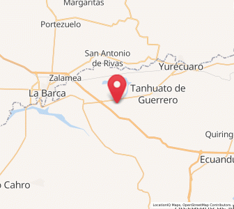 Map of Los Charcos, Michoacán