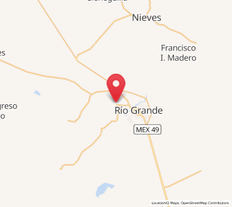 Map of Los Condes, Zacatecas