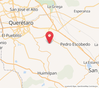 Map of Los Cues, Querétaro