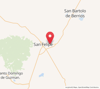 Map of Los Díaz, Guanajuato