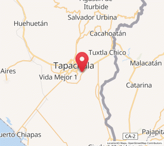 Map of Los Encinos, Chiapas