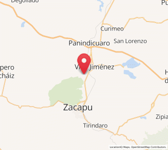 Map of Los Espinos, Michoacán
