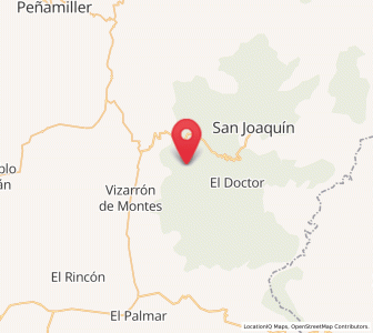 Map of Los Juárez, Querétaro