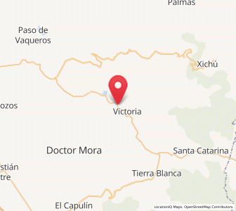 Map of Los Linderos, Guanajuato