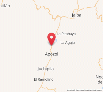 Map of Los Llamas, Zacatecas