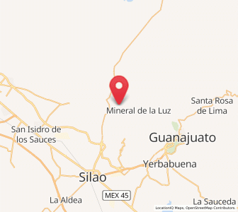 Map of Los Lorenzos, Guanajuato