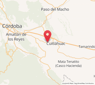 Map of Los Mangos, Veracruz