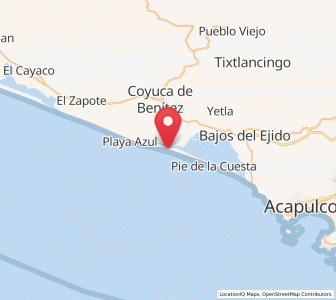 Map of Los Mogotes, Guerrero