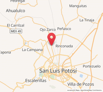 Map of Los Moreno, San Luis Potosí