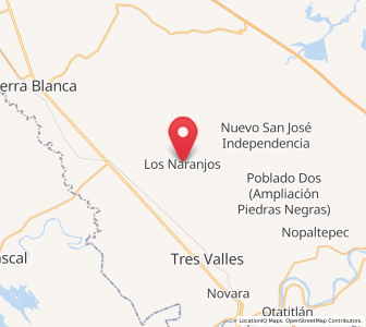 Map of Los Naranjos, Veracruz