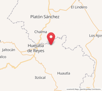 Map of Los Otates, Hidalgo