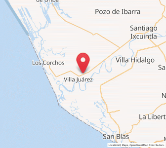 Map of Los Otates, Nayarit