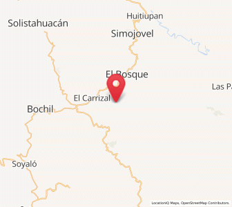 Map of Los Plátanos, Chiapas