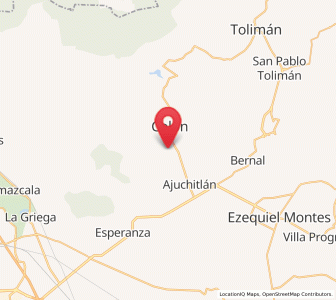 Map of Los Quiotes (San José los Quiotes), Querétaro