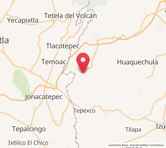 Map of Los Reyes Teolco, Puebla