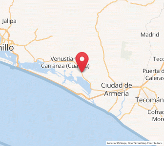 Map of Los Reyes (Zorrillos), Colima
