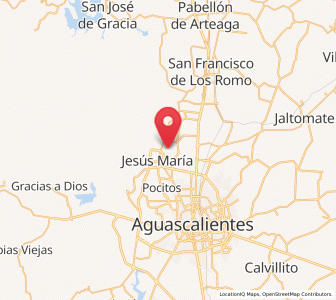 Map of Los Vázquez, Aguascalientes