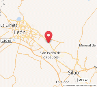 Map of Loza de los Padres, Guanajuato