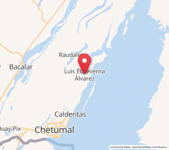 Map of Luis Echeverría Álvarez, Quintana Roo