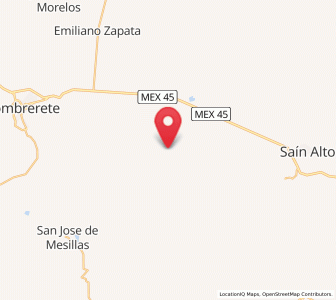 Map of Luis Moya, Zacatecas
