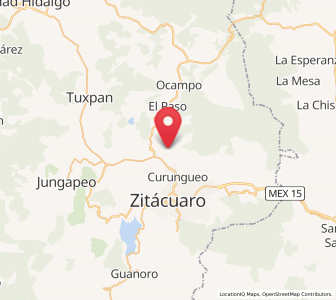 Map of Macutzio, Michoacán