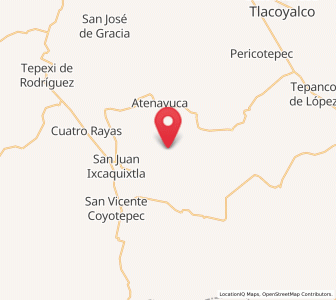 Map of Magdalena Alquizapán, Puebla