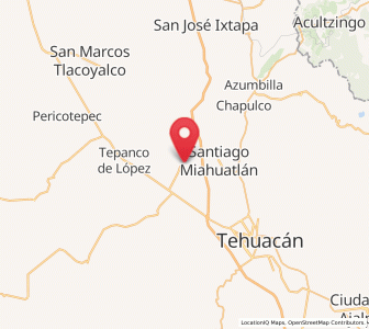 Map of Magdalena Cuayucatepec, Puebla