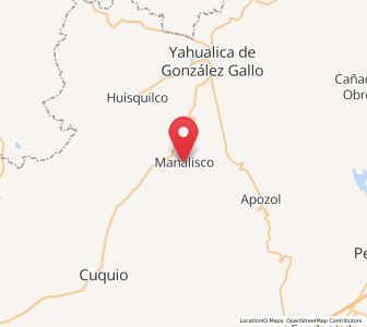 Map of Manalisco, Jalisco