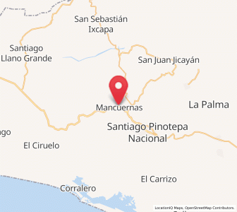 Map of Mancuernas, Oaxaca