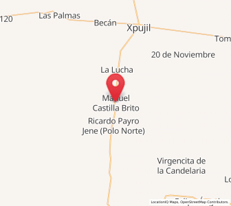 Map of Manuel Castilla Brito, Campeche