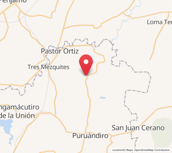 Map of Manuel Villalongín, Michoacán