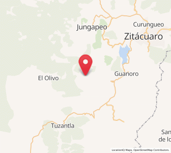 Map of Manzana de la Mora, Michoacán