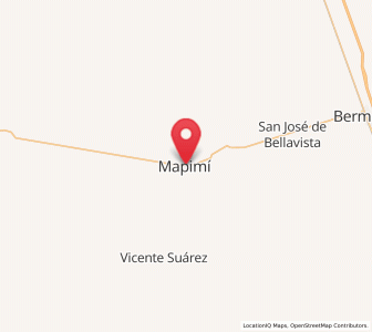 Map of Mapimí, Durango