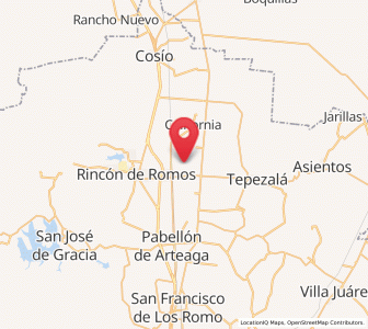 Map of Mar Negro, Aguascalientes