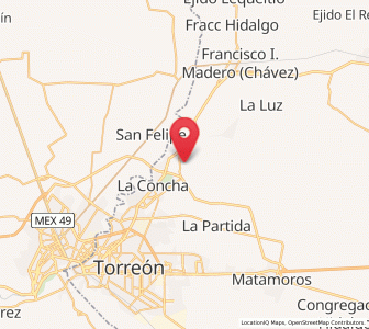 Map of Maravillas, Coahuila