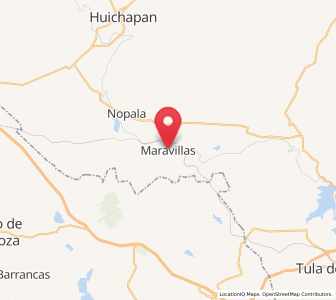 Map of Maravillas, Hidalgo