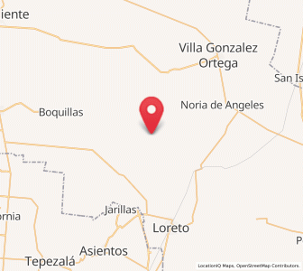 Map of Maravillas, Zacatecas
