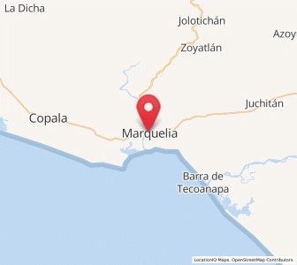Map of Marquelia, Guerrero