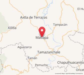 Map of Matlapa, San Luis Potosí
