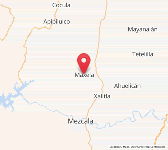 Map of Maxela, Guerrero