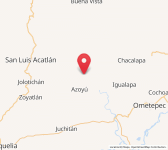 Map of Maxmadi, Guerrero