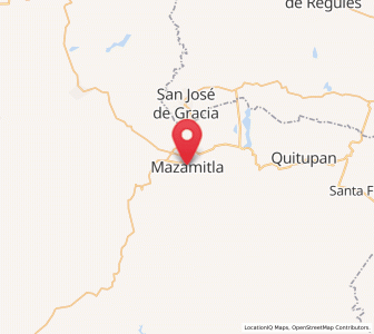 Map of Mazamitla, Jalisco
