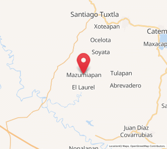 Map of Mazumiapam, Veracruz